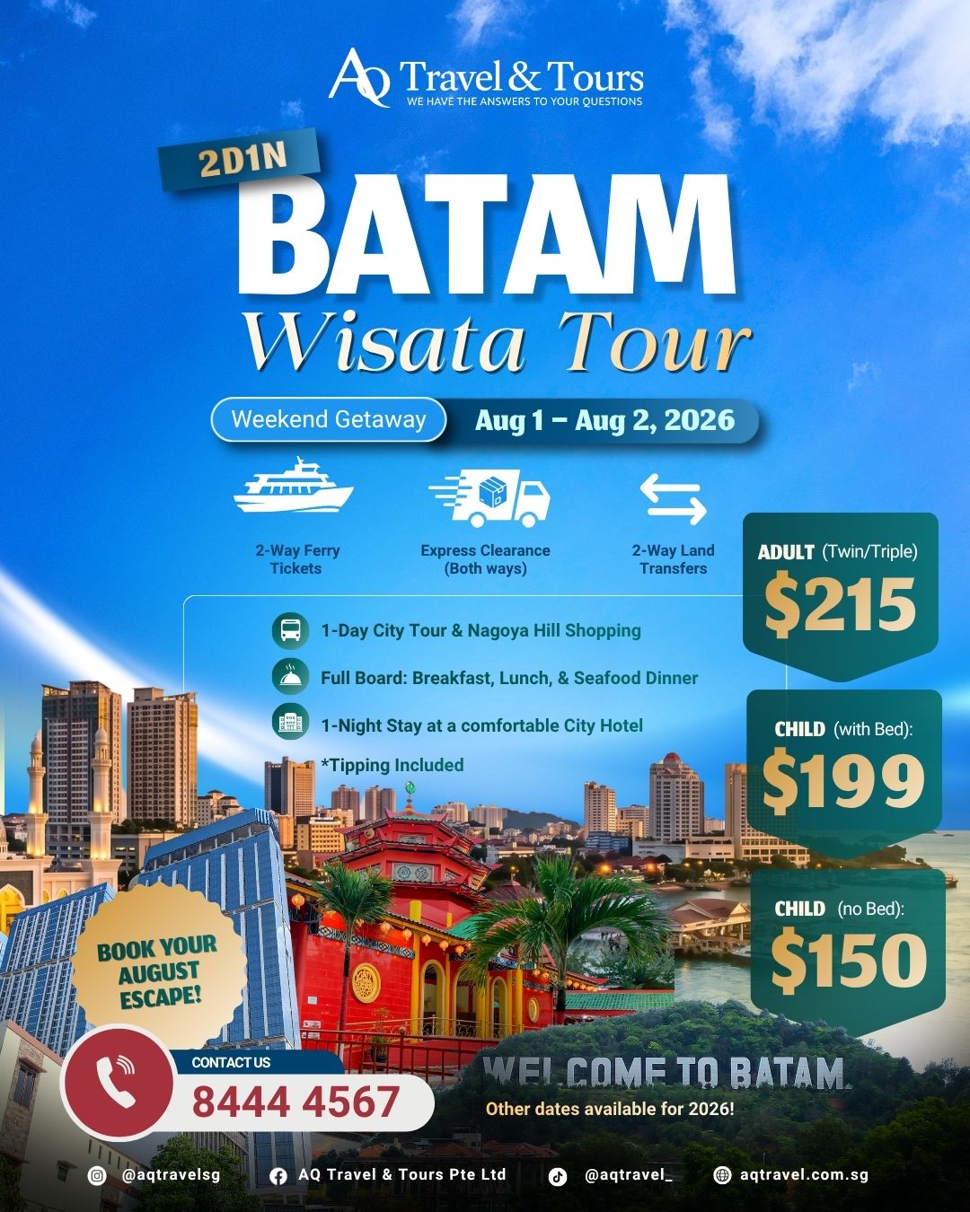 2D1N Batam Wisata Tour