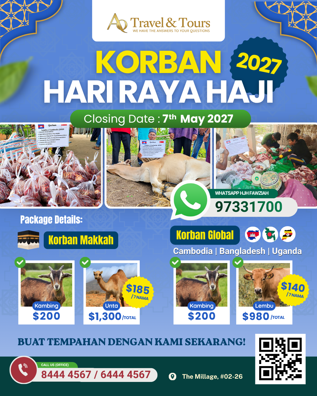 Qurban Hari Raya Haji 2027 Package (Makkah & Global)