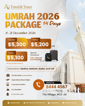 14-Day Umrah with Ziarah Taif and Badr | 8 Dec - 21 Dec
