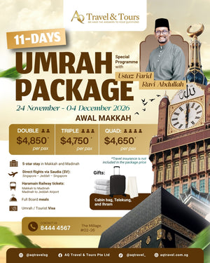 11-Day Umrah with Ustaz Farid Ravi Abdullah | 24 Nov - 4 Dec
