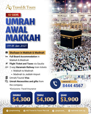 10-Day Umrah Awal Makkah | 9 Jan - 18 Jan 2027