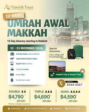 12-Day Umrah Awal Makkah | 12 Dec - 23 Dec