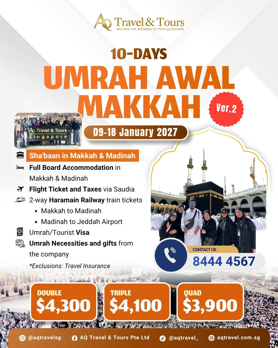 10-Day Umrah Awal Makkah | 9 - 18 Jan 2027