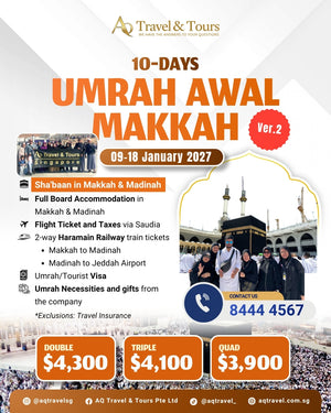 10-Day Umrah Awal Makkah | 9 - 18 Jan 2027