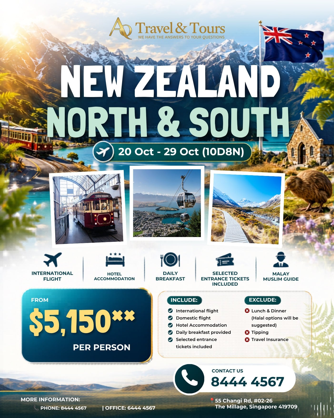 10D8N New Zealand Tour Package
