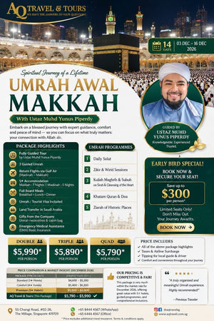 14-Day Umrah Awal Makkah | 3 Dec - 16 Dec