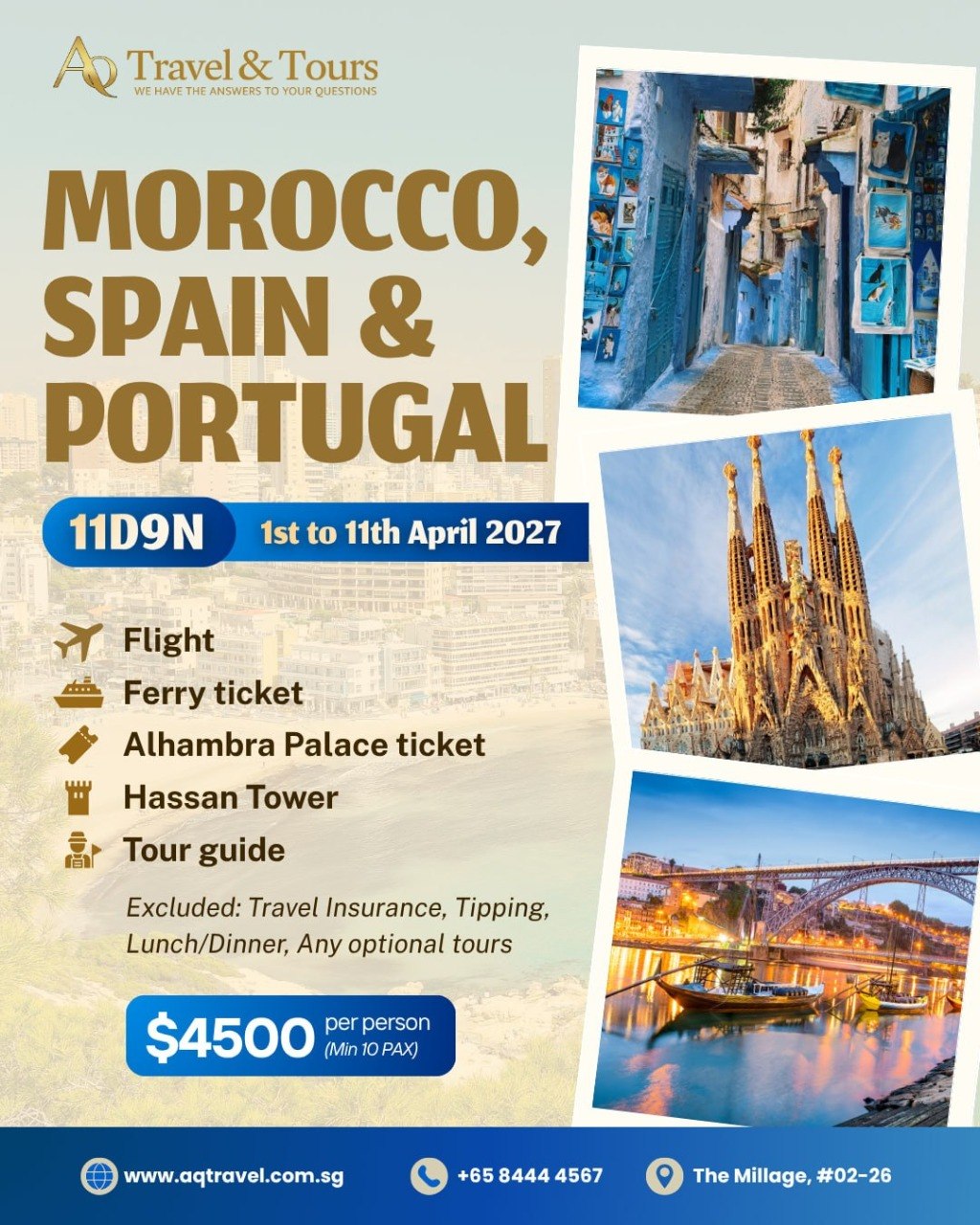 11D9N Morocco, Spain & Portugal