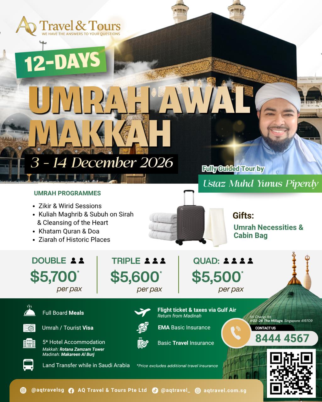 12-Day Umrah Awal Makkah | 3 Dec - 14 Dec