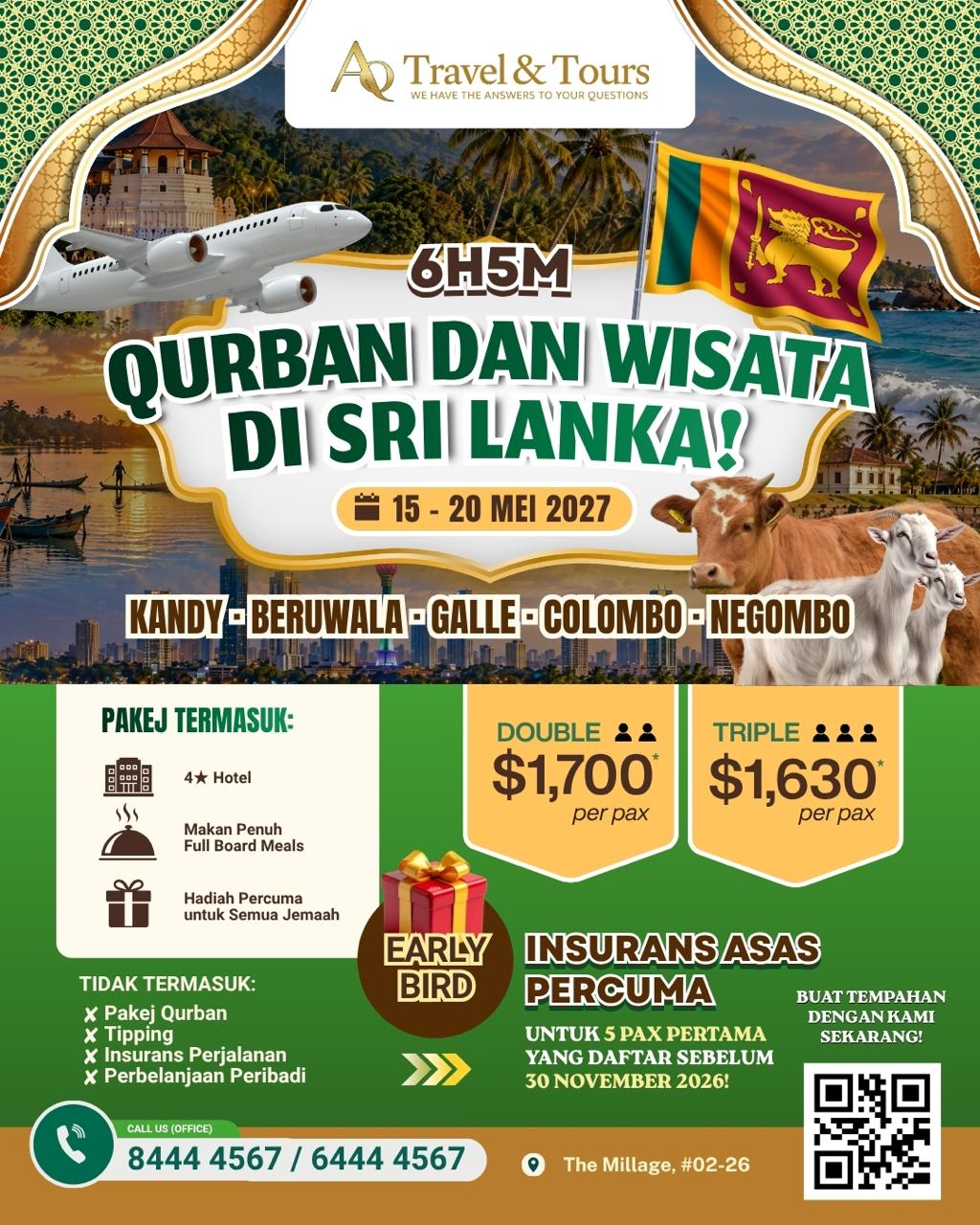 Qurban & Wisata Sri Lanka 2027 – 6D5N Muslim-Friendly Tour